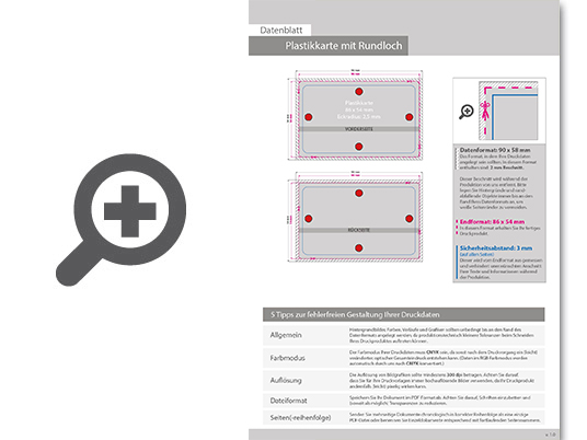 Product Bild plastikkarte_mit_beidseitigem_partiellem_uv-lack_und_lochung_4_4-farbig_bedruckt_auf_wei__em_hintergrund