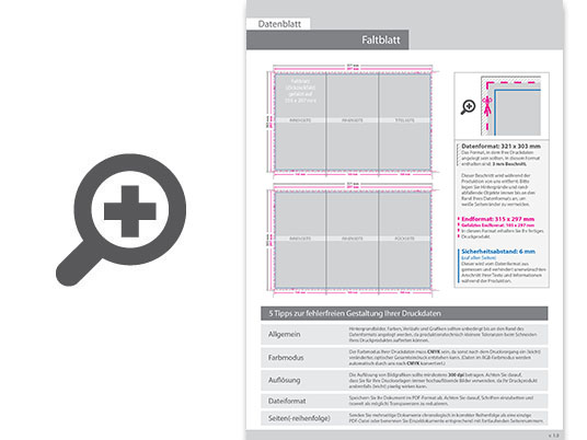 Product Bild hochglanz-uv-lack_faltblatt__gefalzt_auf_10_5_cm_x_29_7_cm__vertikaler_zickzackfalz__6-seitig