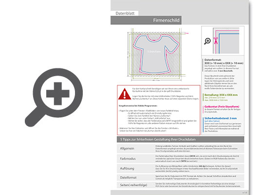 Product Bild firmenschild_in_shirt-form_konturgefr__st__einseitig_4_0-farbig_bedruckt