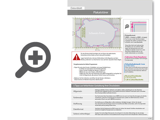 Product Bild hochwertiger_plakatst__rer_4_0-farbig_bedruckt_in_schwein-form