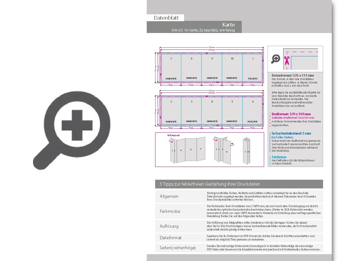 Product Bild osterkarte__gefalzt_auf_din_a7__vertikaler_zickzackfalz__10-seitig