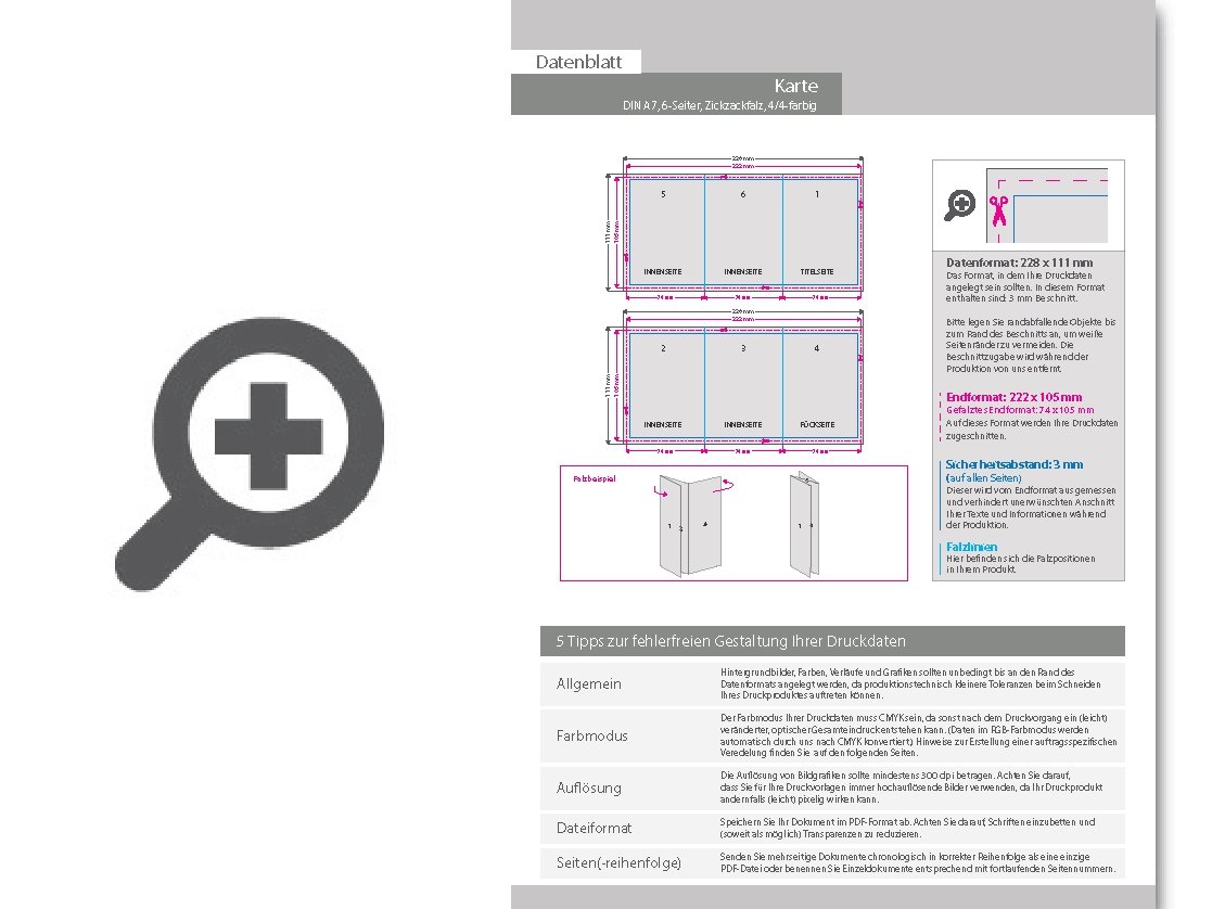 Product Bild osterkarte__gefalzt_auf_din_a7__vertikaler_zickzackfalz__6-seitig