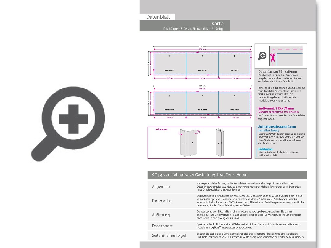 Product Bild osterkarte__gefalzt_auf_din_a7_quer__vertikaler_zickzackfalz__6-seitig